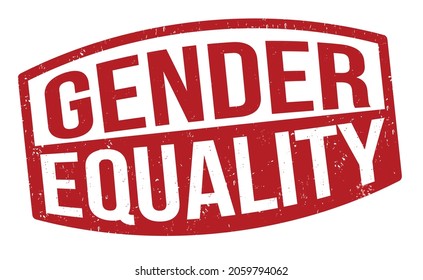 Gender equality grunge rubber stamp on white background, vector illustration