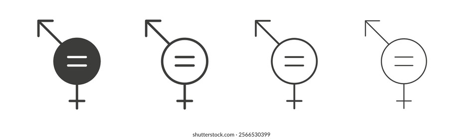 Gender equality icon collection for website design, app, UI design.