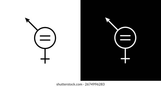 Elementos de design de ícone de igualdade de gênero para designs gráficos. Ícones de vetor