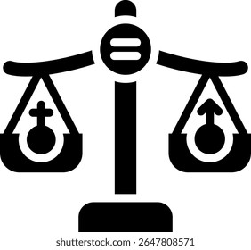 Gender Equality Icon Glyph Vector Illustration