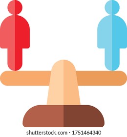 Icono de igualdad de género vector