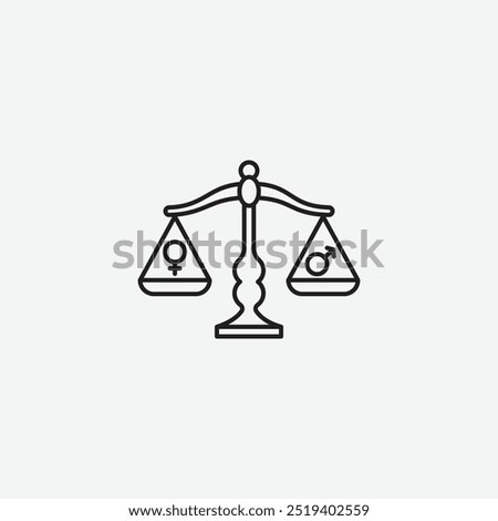 Gender equality icon isolated on white background