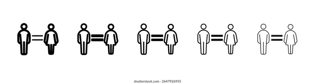 Gender equality icon isolated vector on white background set