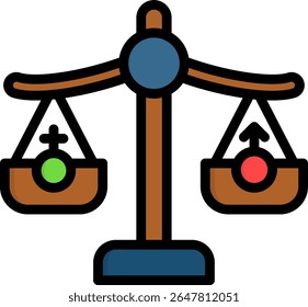 Gender Equality Icon Lineal Color Vector Illustration