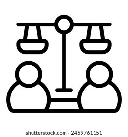 Gender equality icon outline vector. Human rights balance. Equal people opportunity