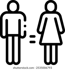 gender equality icon. Thin Linear Style Design Isolated On White Background