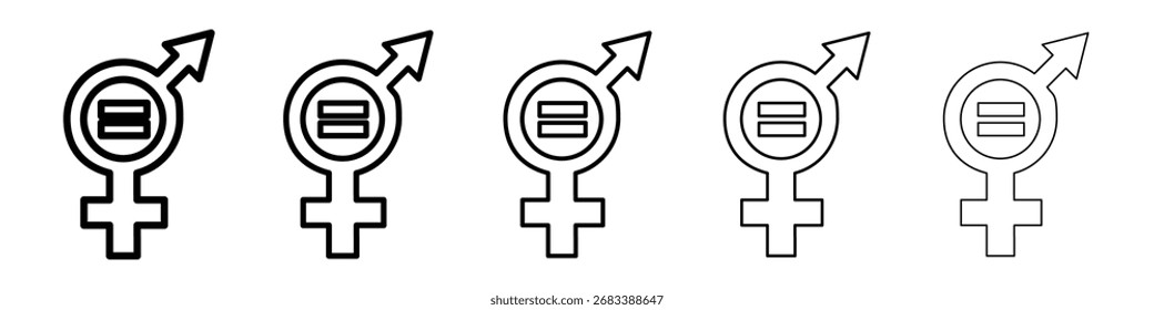 Icono de igualdad de género Arte vectorial Ilustración
