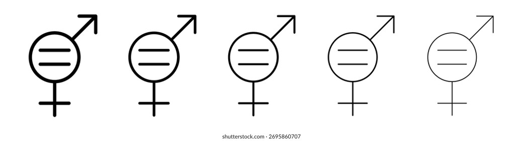 Icono de igualdad de género Arte vectorial Ilustración
