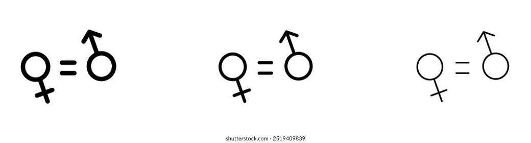 Gender equality icon vector icon set. EPS 10