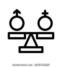 Ilustração de design de símbolo de vetor de ícone de igualdade de gênero