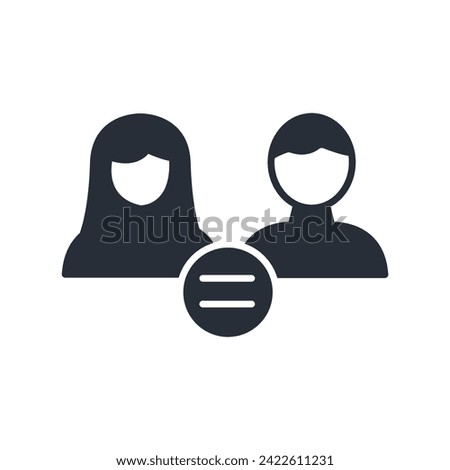 Gender equality icon. vector.Editable stroke.linear style sign for use web design,logo.Symbol illustration.