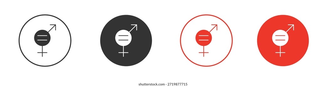 Symbol für Geschlechtergleichstellung. Webvektordesign