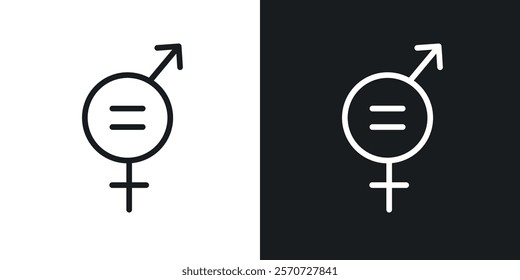 Gender equality icons set vectors on white background.