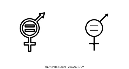 Gender equality icons vector graphic pack