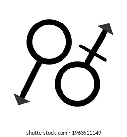Gender equality icons, vector illustrations