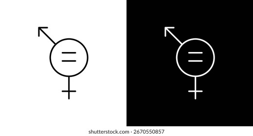 Ícones de igualdade de gênero. ilustrações de símbolos vetoriais.