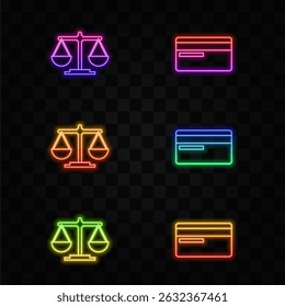 ícone da linha de igualdade de gênero. equilíbrio. símbolo de dólar. escala neon style.balance. Programa de inclusão e igualdade de oportunidades.