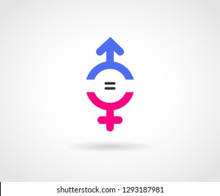 Gender Equality Logo Concept. 