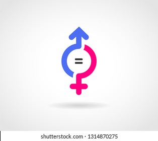Gender Equality Logo Concept. 