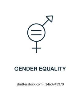 Gender Equality outline icon. Thin line style from community icons collection. Pixel perfect simple element gender equality icon for web design, apps, software, print usage.