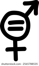  Gender Equality Symbol: Balanced Representation Graphic
