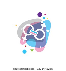 Gender equality symbol icon vector illustration design
