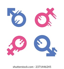 Gender equality symbol icon vector illustration design