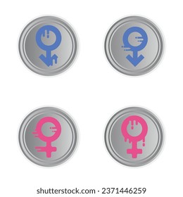 Gender equality symbol icon vector illustration design