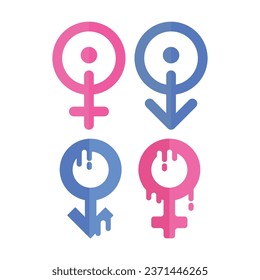 Gender equality symbol icon vector illustration design