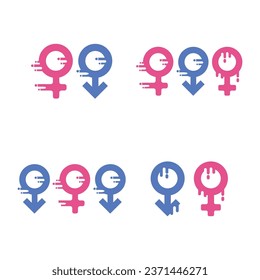 Gender equality symbol icon vector illustration design