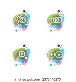 Gender equality symbol icon vector illustration design