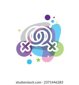 Gender equality symbol icon vector illustration design