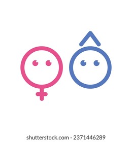 Gender equality symbol icon vector illustration design
