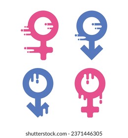Symbol für Geschlechtergleichstellung Vektorgrafik-Design