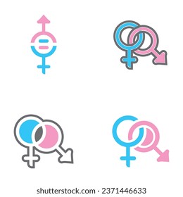 Gender equality symbol icon vector illustration design