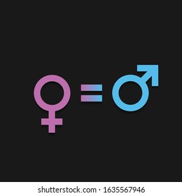 Gender equality symbol vector design