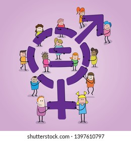 Gender Equality Symbol Vector Illustration