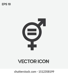 Gender Equality Vector Icon Illustration. Ui/Ux. Premium Quality. 