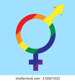 Geschlechtergleichstellung, Vektorsymbol. LGBT-Symbol.