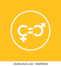 Gender Equity Icon In Circle