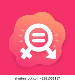 icono de equidad de género, arte vectorial