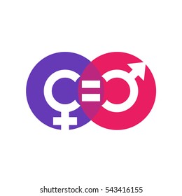 Gender Equity Symbol, Icon On White