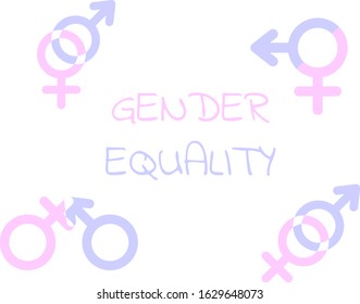 gender equlity set icon. gender equality set symbol. gender equality set sign. concept modern art. isolated. vector. white background.