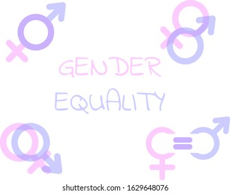 gender equlity set icon. gender equality set symbol. gender equality set sign. concept modern art. isolated. vector. white background.