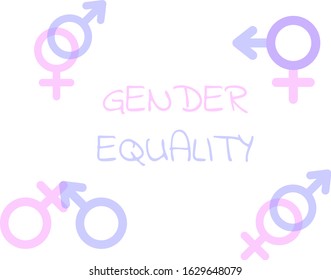 gender equlity set icon. gender equality set symbol. gender equality set sign. concept modern art. isolated. vector. white background.