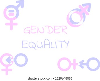 gender equlity set icon. gender equality set symbol. gender equality set sign. concept modern art. isolated. vector. white background.