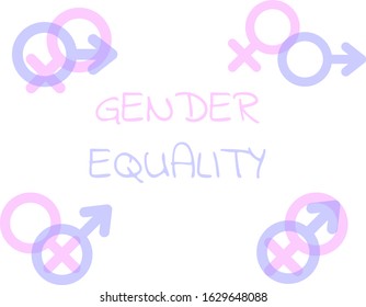 gender equlity set icon. gender equality set symbol. gender equality set sign. concept modern art. isolated. vector. white background.