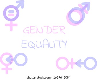 gender equlity set icon. gender equality set symbol. gender equality set sign. concept modern art. isolated. vector. white background.