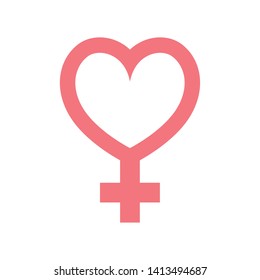 gender female symbol isolated icon