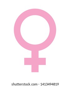 gender female symbol isolated icon